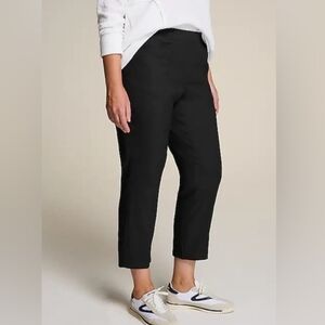 J Jill Linen Stretch Blend Black Ankle Cropped Pants Versatile Women's Sz XL